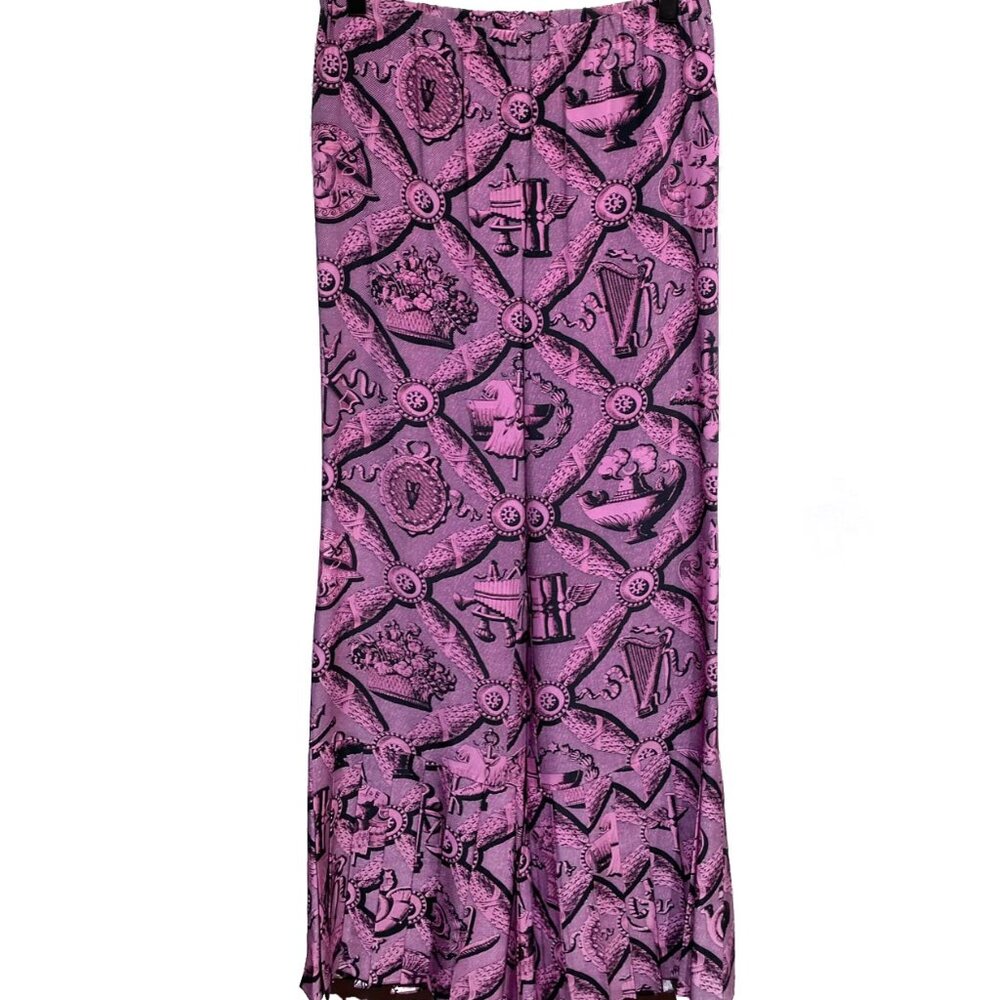 Gucci 2017 Silk Modern Future Printed Flare Pants